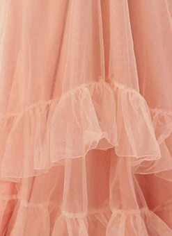 Green Sequins Embroidered N Peach Net Gown Festive Wear -C Bazaar Shop Green Sequins Embroidered N Peach Net Gown IWBS02211073 rrc3