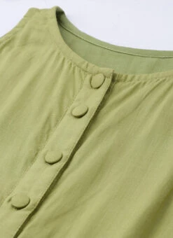 Green Modal Knee Length Dress After Six Wear -C Bazaar Shop Green TENCEL Modal Knee Length Dress IWBS02001280 rrc1