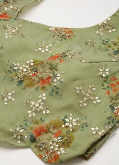 Green Taffeta Digital Print Kali Lehenga Set Wedding Wear 12 Green Taffeta Digital Print Kali Lehenga Set Wedding Wear -C Bazaar Shop Green Taffeta Digital Print Kali Lehenga Set GHBS02208486 rrc1