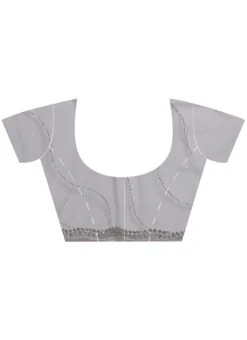 Grey Color Hand Work Beads Work Net Saree Party Wear 7 Grey Color Hand Work Beads Work Net Saree Party Wear -C Bazaar Shop Grey Color Hand Work Beads Work Net Saree SADCSCB06B b