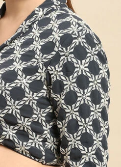 Grey Embroidered Collar Neck Blouse Festive Wear 14 Grey Embroidered Collar Neck Blouse Festive Wear -C Bazaar Shop Grey Embroidered Collar Neck Blouse BLBS02303800 rrc3