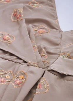 Grey Embroidered French Crepe Jumpsuit Festive Wear -C Bazaar Shop Grey Embroidered French Crepe Jumpsuit DRBS02302300 rrc1