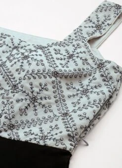 Grey Embroidered N Black Georgette Gown Festive Wear -C Bazaar Shop Grey Embroidered N Black Georgette Gown IWBS02209626 rrc1