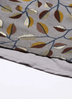 Grey Modal Silk Printed A Line Dress After Six Wear -C Bazaar Shop Grey Modal Silk Printed A Line Dress DRBS02105419 rrc4