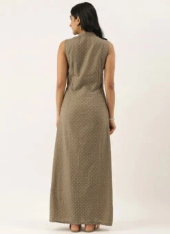 Grey N Black Collar Neck Kurta Sets After Six Wear -C Bazaar Shop Grey N Black Collar Neck Kurta Sets KSBS02102832 b