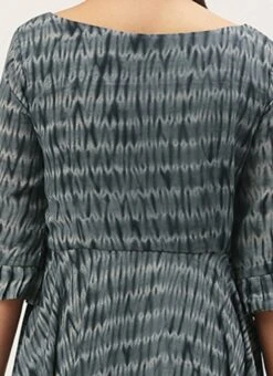 Grey N Black Muslin Handkerchief Style Dress After Six Wear 13 Grey N Black Muslin Handkerchief Style Dress After Six Wear -C Bazaar Shop Grey N Black Muslin Handkerchief Style Dress DRBS02106467 rrc2