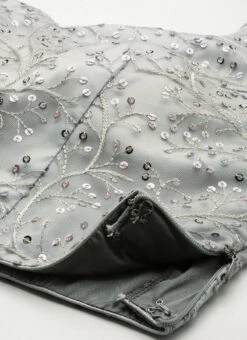 Grey Embroidered Floor Length Lehenga Set Wedding Wear 12 Grey Embroidered Floor Length Lehenga Set Wedding Wear -C Bazaar Shop Grey N Green Embroidered Floor Length Lehenga Set GHBS02108631 rrc1