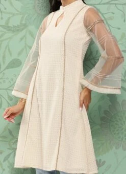 Dupatta From Grey N White Sequin Embroidered Straight Pant Suit After Six Wear