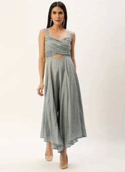 Grey Nylon Sequins Embroidered Jumpsuit After Six Wear Festive Wear 10 Grey Nylon Sequins Embroidered Jumpsuit After Six Wear Festive Wear -C Bazaar Shop Grey Nylon Sequins Embroidered Jumpsuit DRBS02212507 u