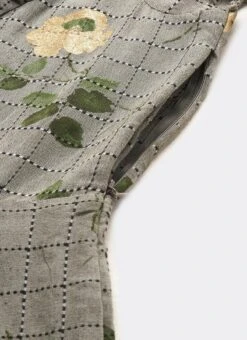 Grey Printed Rayon Calf Length Dress Work Wear -C Bazaar Shop Grey Printed Rayon Calf Length Dress DRBS02106443 rrc3