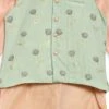 Kids Boys Green N Pink Foil Print Bandi Set