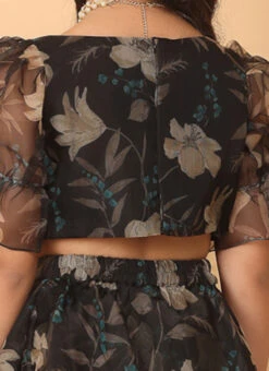 Skirt From Kids Girls Black Organza Printed Co Ords Set After Six Wear 11 Skirt From Kids Girls Black Organza Printed Co Ords Set After Six Wear -C Bazaar Shop Kids Girls Black Organza Printed Co Ords Set KDGIWBS02302275 rrc2