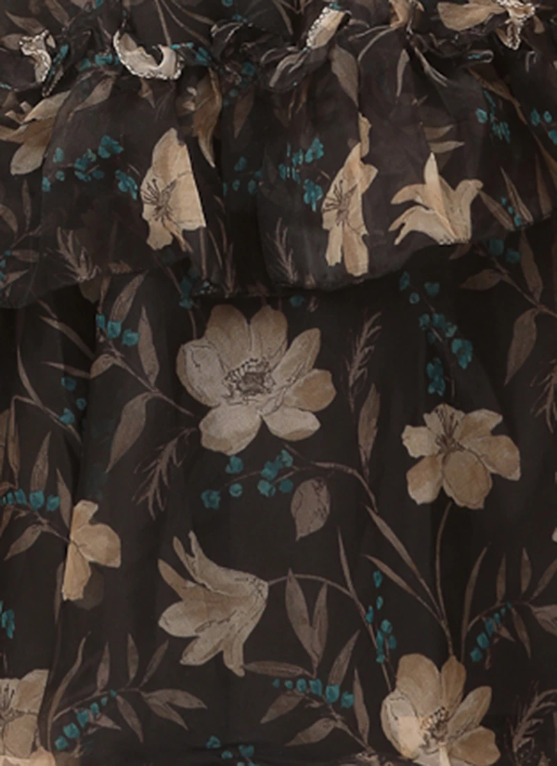 Skirt From Kids Girls Black Organza Printed Co Ords Set After Six Wear 7 Skirt From Kids Girls Black Organza Printed Co Ords Set After Six Wear - Image 7