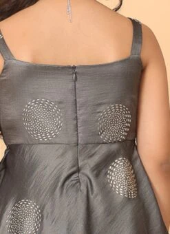 Bottom From Kids Girls Grey Art Silk Foil Print Gharara Set After Six Wear -C Bazaar Shop Kids Girls Grey Art Silk Foil Print Gharara Set KDGSLBS02301113 rrc2