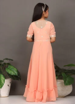 Jacket From Kids Girls Kid Girls Off Net Embroidered Jacket Style Gown -C Bazaar Shop Kids Girls Kid Girls Off Net Embroidered Jacket Style Gown KDGIWBS02301759 b