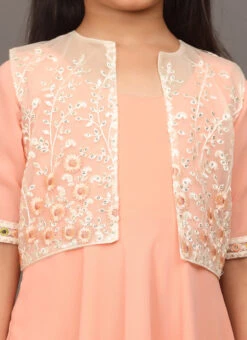 Jacket From Kids Girls Kid Girls Off Net Embroidered Jacket Style Gown -C Bazaar Shop Kids Girls Kid Girls Off Net Embroidered Jacket Style Gown KDGIWBS02301759 rrc1