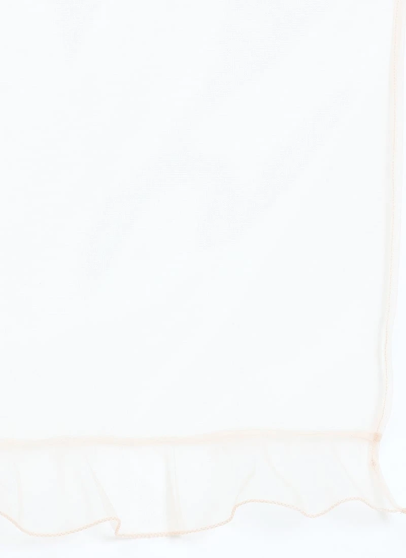 Dupatta From Kids Girls Light Peach Net Sequins Embroidered Lehenga After Six Wear 7 Dupatta From Kids Girls Light Peach Net Sequins Embroidered Lehenga After Six Wear - Image 7