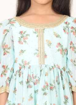 Bottom From Kids Girls Mint Green Digital Printed Embroidered Co Ords Set After Six Wear -C Bazaar Shop Kids Girls Mint Green Digital Printed Embroidered Co Ords Set KDGIWBS02211226 rrc1