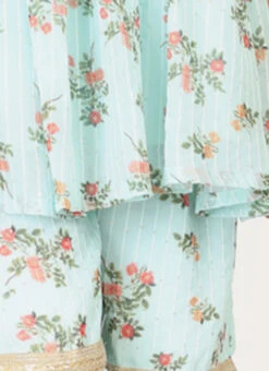 Bottom From Kids Girls Mint Green Digital Printed Embroidered Co Ords Set After Six Wear -C Bazaar Shop Kids Girls Mint Green Digital Printed Embroidered Co Ords Set KDGIWBS02211226 rrc3