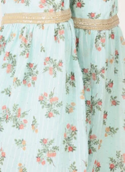 Bottom From Kids Girls Mint Green Digital Printed Embroidered Co Ords Set After Six Wear -C Bazaar Shop Kids Girls Mint Green Digital Printed Embroidered Co Ords Set KDGIWBS02211226 rrc4