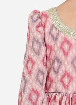 Top From Kids Girls Multicolored Digital Printed Georgette Co Ords Set After Six Wear -C Bazaar Shop Kids Girls Multicolored Digital Printed Georgette Co Ords Set KDGIWBS02211225 rrc3 1