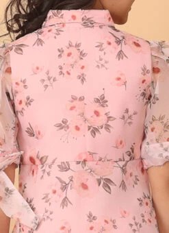Kids Girls Pink Digital Printed Organza Kurti -C Bazaar Shop Kids Girls Pink Digital Printed Organza Kurti KDGKRBS02303623 rrc2