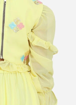 Skirt From Kids Girls Yellow Embroidered Georgette Crop Top N Skirt Set After Six Wear -C Bazaar Shop Kids Girls Yellow Embroidered Georgette Crop Top N Skirt Set KDGIWBS02211195 rrc3
