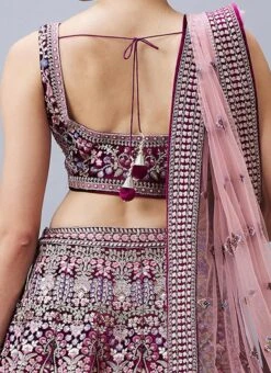 Wine Velvet Zari Embroidered N Hand Work Umbrella Lehenga Choli With Dupatta Wedding Wear -C Bazaar Shop Lavishing Wine Velvet Zari Embroidered N Hand Work Umbrella Lehenga choli With Dupatta GHCBF5717 rrc2