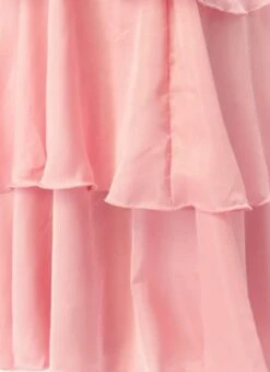 Light Beige Embroidered Net N Pink Satin Dress Party Wear -C Bazaar Shop Light Beige Embroidered Net N Pink Satin Dress DRBS02302457 rrc4 1