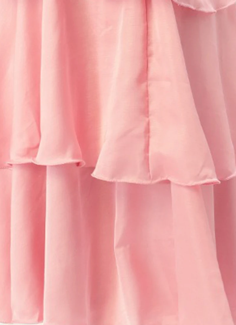 White Embroidered Net N Pink Satin Dress Party Wear 8 White Embroidered Net N Pink Satin Dress Party Wear - Image 8