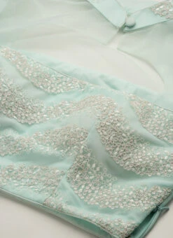 Light Sea Green Embroidered N Sky Blue Lehenga Set Wedding Wear -C Bazaar Shop Light Sea Green Embroidered N Sky Blue Lehenga Set GHBS02212517 rrc1