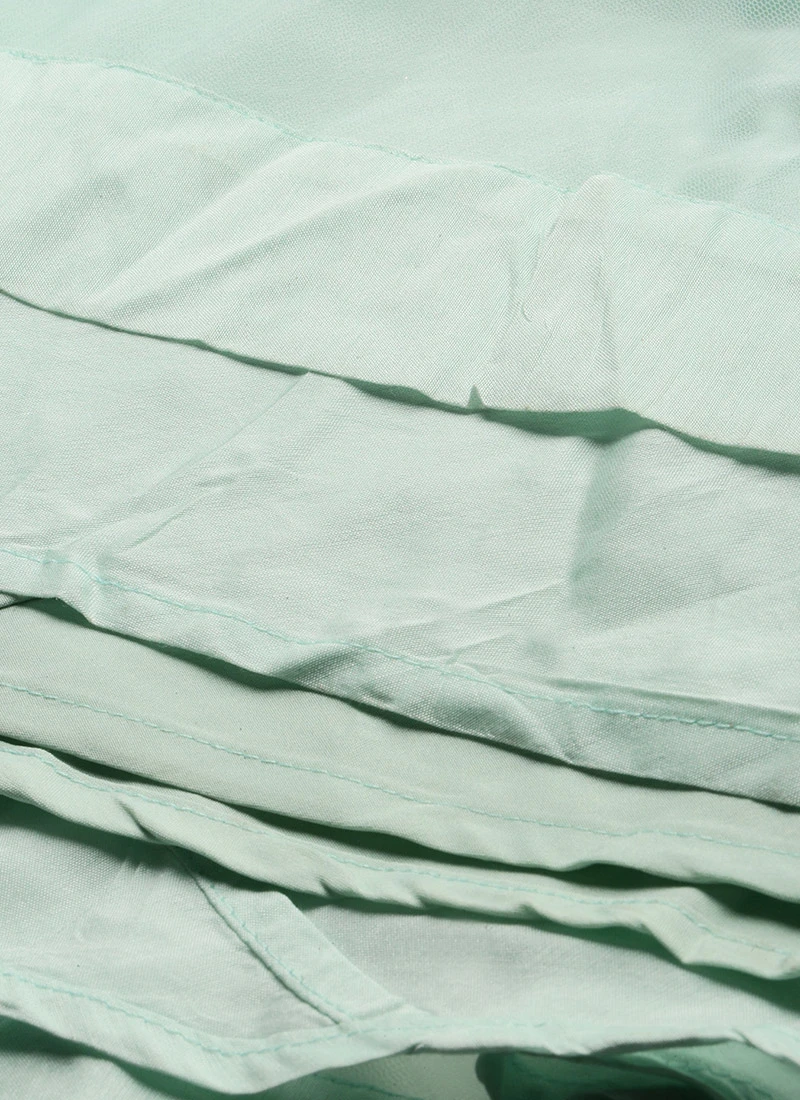 Light Sea Green Net Embroidered Gown Party Wear 8 Light Sea Green Net Embroidered Gown Party Wear - Image 8