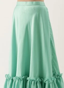 Skirt From Light Sea Green Net Skirt Set After Six Wear -C Bazaar Shop Light Sea Green Net Skirt Set IWBS02212470 rrc2