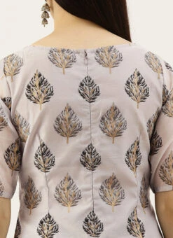 Lilac Hint Silk N Teal Blue Taffeta Kurta Set Festive Wear -C Bazaar Shop Lilac Hint Silk N Teal Blue Taffeta Kurta Set KSBS02104311 rrc3