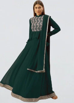 Long Choli Full Sleeve Green Georgette Lehenga Festive Wear 6 Long Choli Full Sleeve Green Georgette Lehenga Festive Wear -C Bazaar Shop Long Choli Full Sleeve Green Georgette Lehenga GHBS02204704 u