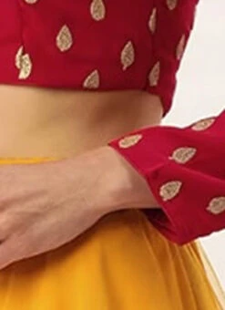 Magenta Embroidered Georgette Blouse Festive Wear -C Bazaar Shop Magenta Embroidered Georgette Blouse BLBS02305250 rrc4