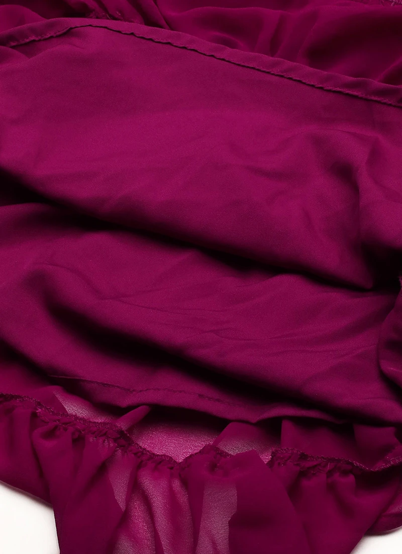 Magenta Georgette Embroidered Jumpsuit Festive Wear 8 Magenta Georgette Embroidered Jumpsuit Festive Wear - Image 8