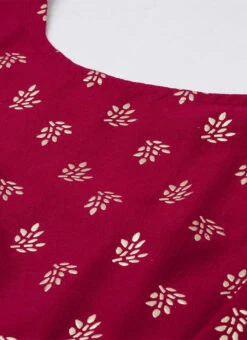 Magenta N Peach Contrast Layered Anarkali Set Festive Wear -C Bazaar Shop Magenta N Peach Contrast Layered Anarkali Set SLBS01909040 rrc1