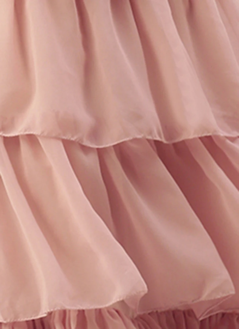 Magenta N Pink Embroidered Layered Dress Festive Wear 8 Magenta N Pink Embroidered Layered Dress Festive Wear - Image 8