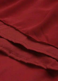 Maroon Art Silk N Geogette Flare Dress Festive Wear -C Bazaar Shop Maroon Art Silk N Geogette Flare Dress DRBS02301787 rrc4