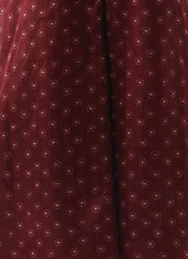 Bottom From Maroon Art Silk Printed Co Ords Set After Six Wear 8 Bottom From Maroon Art Silk Printed Co Ords Set After Six Wear - Image 8