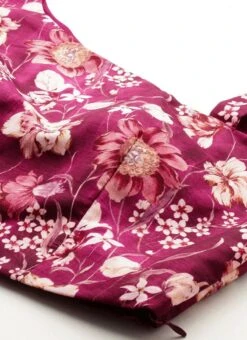 Skirt From Maroon Art Silk Printed Skirt Set After Six Wear -C Bazaar Shop Maroon Art Silk Printed Skirt Set IWBS02302382 rrc1