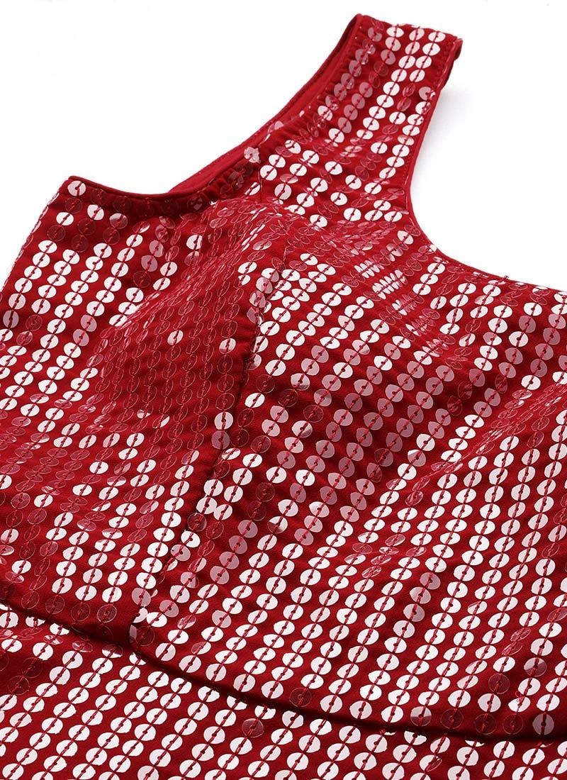 Bottom From Maroon Embroidered Top N Palazzo Set After Six Wear 5 Bottom From Maroon Embroidered Top N Palazzo Set After Six Wear - Image 5