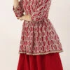Maroon Layered Anarkali Churidar Suit Festive Wear