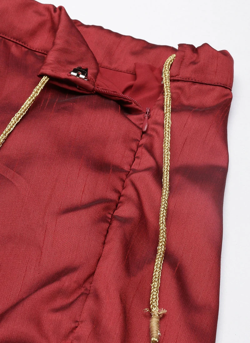 Dupatta From Maroon N Black Chinon Embroidered Lehenga Set After Six Wear 6 Dupatta From Maroon N Black Chinon Embroidered Lehenga Set After Six Wear - Image 6