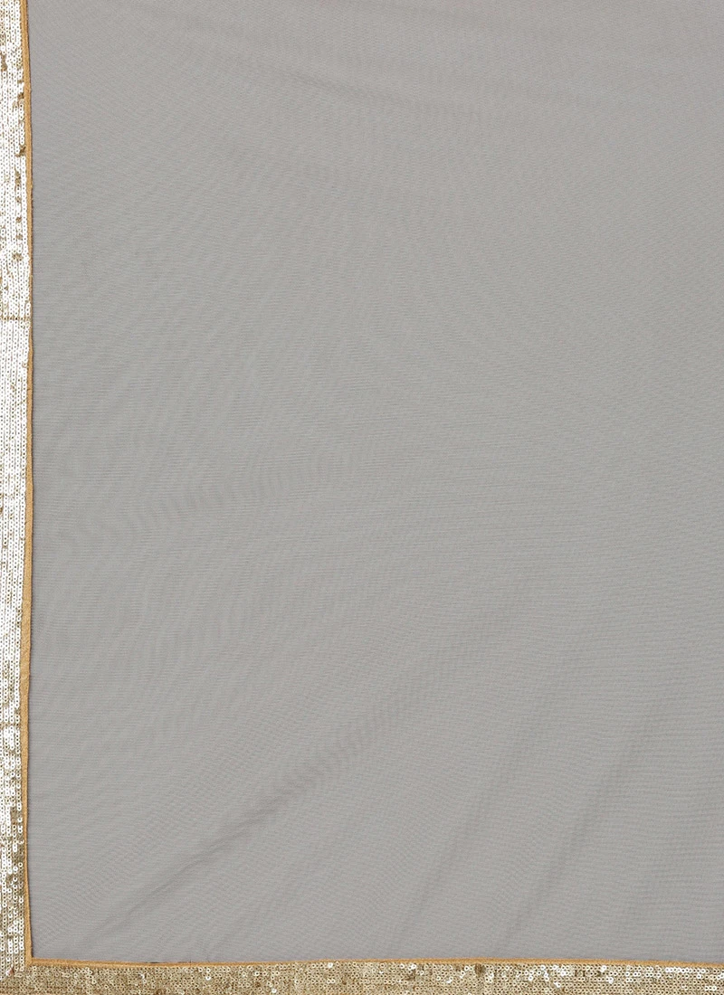 Dupatta From Maroon N Black Chinon Embroidered Lehenga Set After Six Wear 7 Dupatta From Maroon N Black Chinon Embroidered Lehenga Set After Six Wear - Image 7