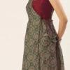 Bottom From Maroon N Grey Printed Art Silk Anarkali Set After Six Wear