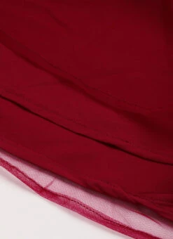 Maroon N Red Embroidered Dress Party Wear -C Bazaar Shop Maroon N Red Embroidered Dress DRBS02206264 rrc3