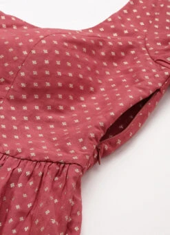 Bottom From Maroon Nylon Jacquard Gharara Set After Six Wear -C Bazaar Shop Maroon Nylon Jacquard Gharara Set SLBS02209636 rrc3