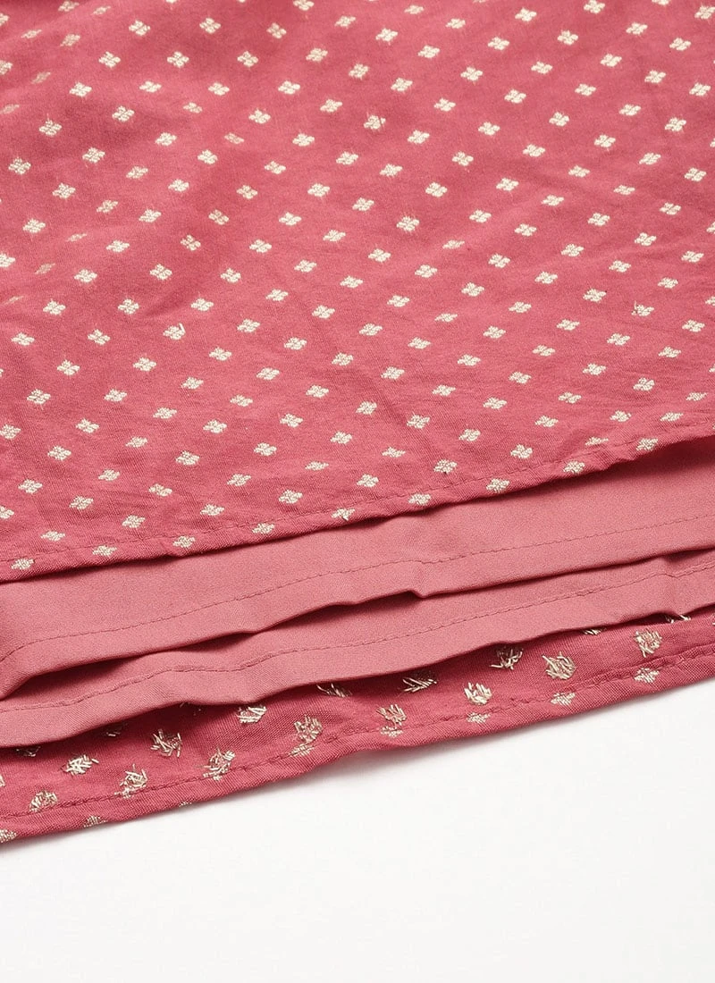 Top From Maroon Nylon Jacquard Gharara Set After Six Wear 8 Top From Maroon Nylon Jacquard Gharara Set After Six Wear - Image 8